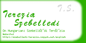 terezia szebelledi business card